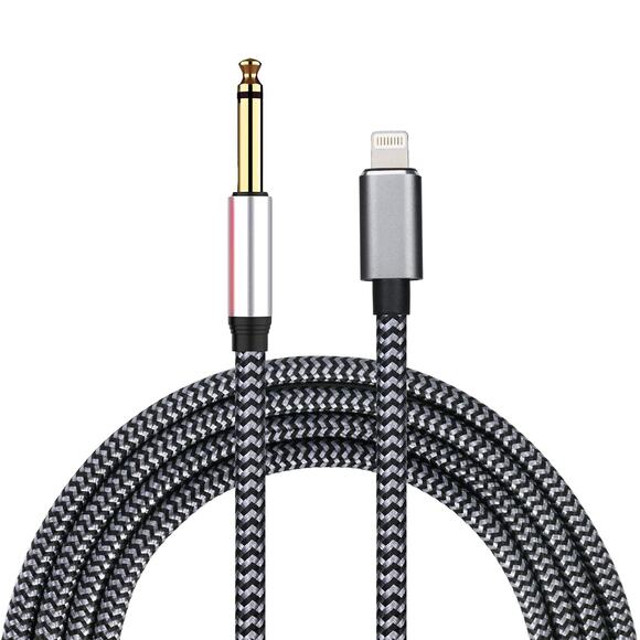 WORLDBOYU Other - Lightning to 6.35mm 1/4 inch TRS Audio Stereo Cable for iPhone 14/13/12/XS/XR/8/